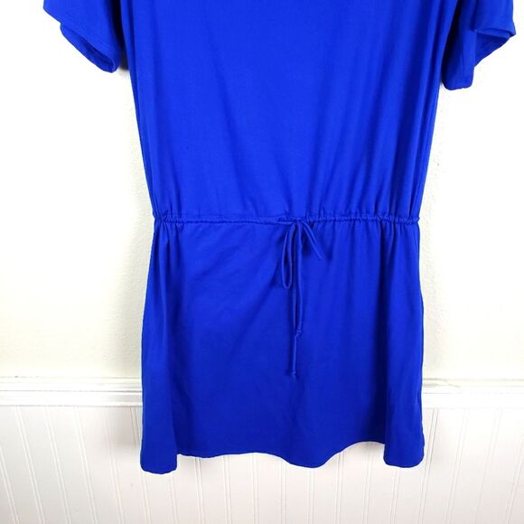 Women's Royal Blue Soft Surroundings Drawstring Short Dress Size Small - Picture 3 of 11